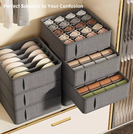 Underwear Storage Box Household Underwear Socks Clothes Storage Box Portable Tool Drawer Wardrobe Separation Box