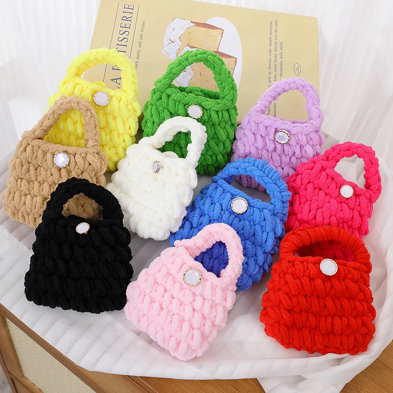 Cartoon Cute Knitting Bag Bluetooth Earphone Protection Case Kawaii Portable Mini Storage Bag Creative Cute Earphone Bag