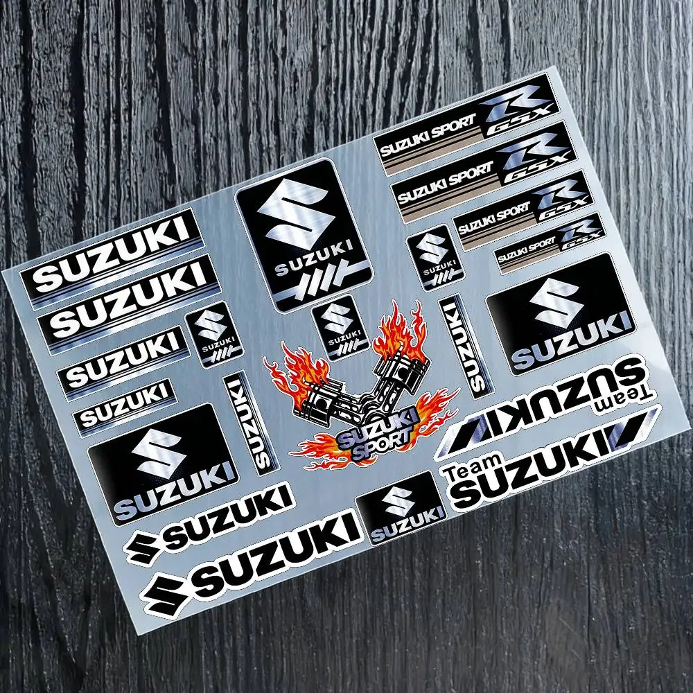 

For SUZUKI Reflective Motorcycle Stickers, 3M Safety Warning At Night In The Dark Scooter Helmets