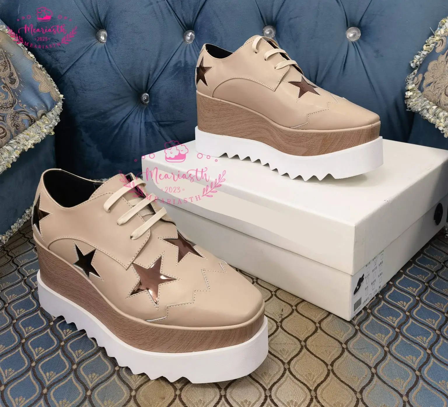 Hochwertige echte Leders terne schnüren Damen Oxford Schuhe Casual Loafers Frauen Höhe zunehmende flache Plattform Keils chuhe