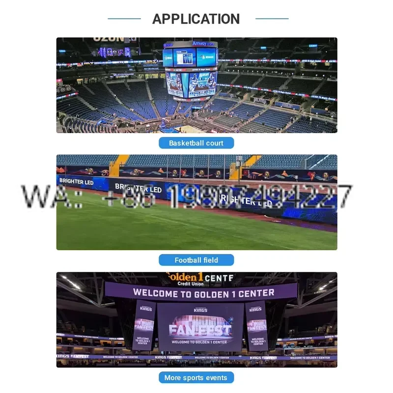 for Soccer Football Basketball Stadium LED Screen Support Advertising Banner Perimeter P10 Large Display