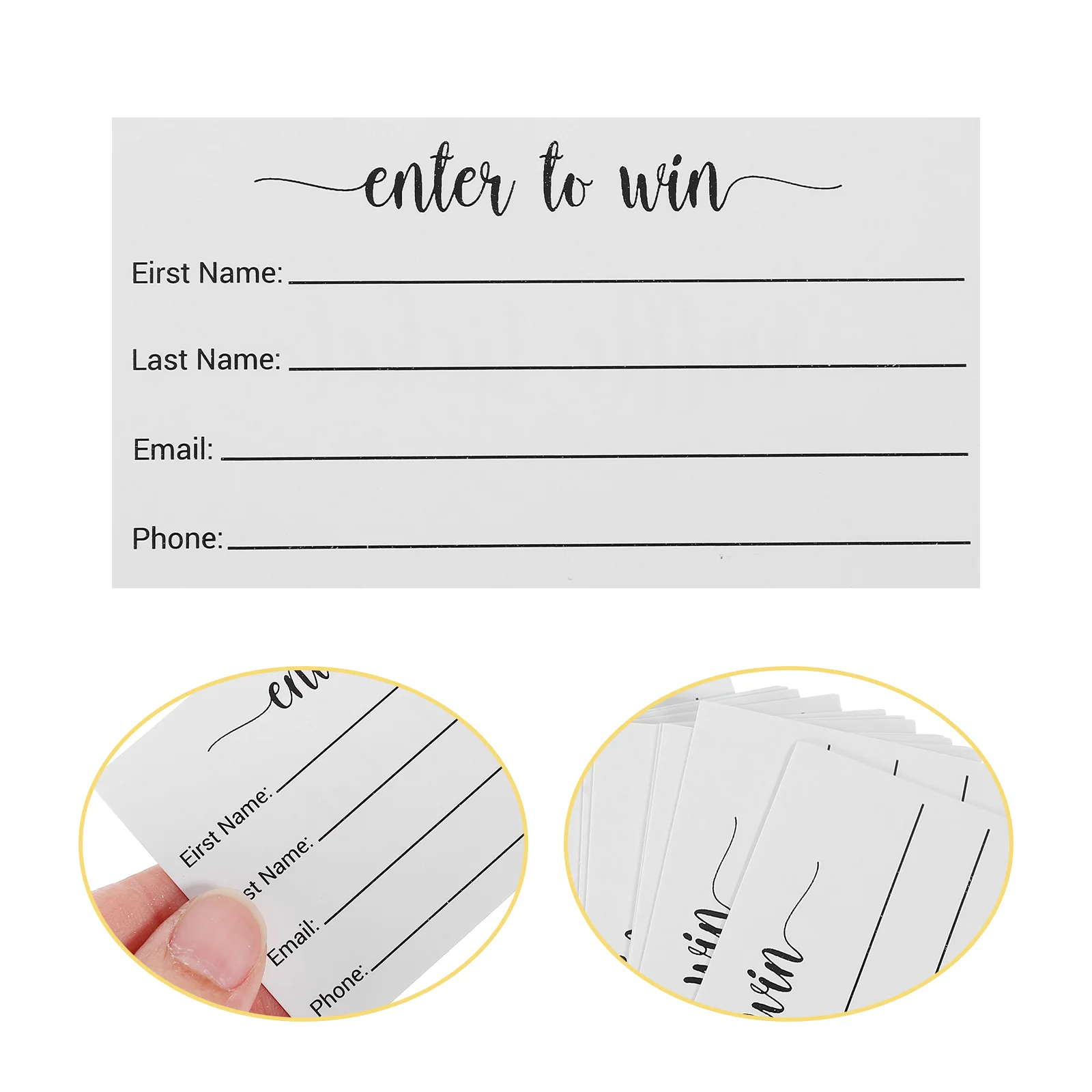 100 Pcs Raffle Tickets Event Voting Party Accessory Blank Small Cards Multi-use