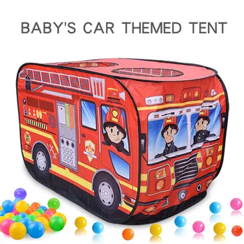 Kids Fire Truck Play Tent House 1