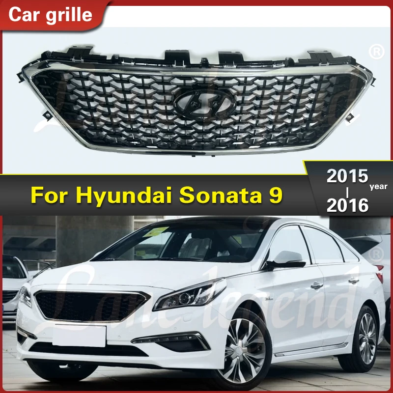 

Car Front Racing Grille For Hyundai SONATA 9th Nine 2015-2016 1pcs Racing Grills