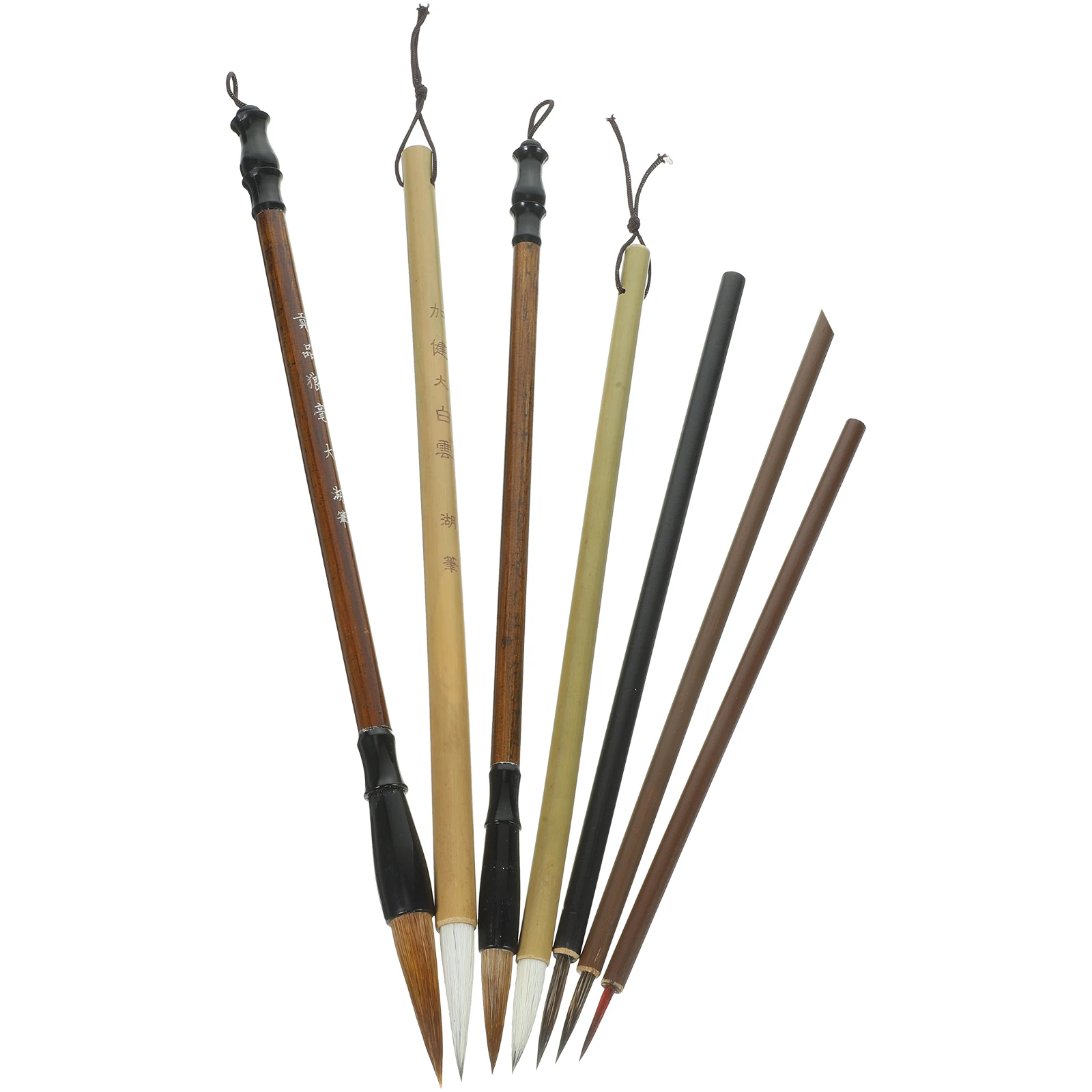 

7pcs Calligraphy Brush Set Traditional Chinese Ink Pens Smooth Writing For Beginners Sumi Artistic Strokes Easy Absorbent Hair