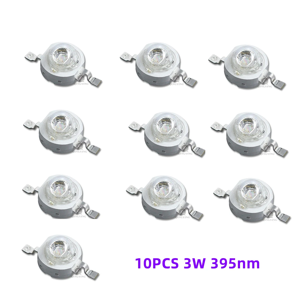 395nm UV Ultra Violet LED 3W 5W 10W 20W 50W 100W Chip High power LED purple 395-400nm