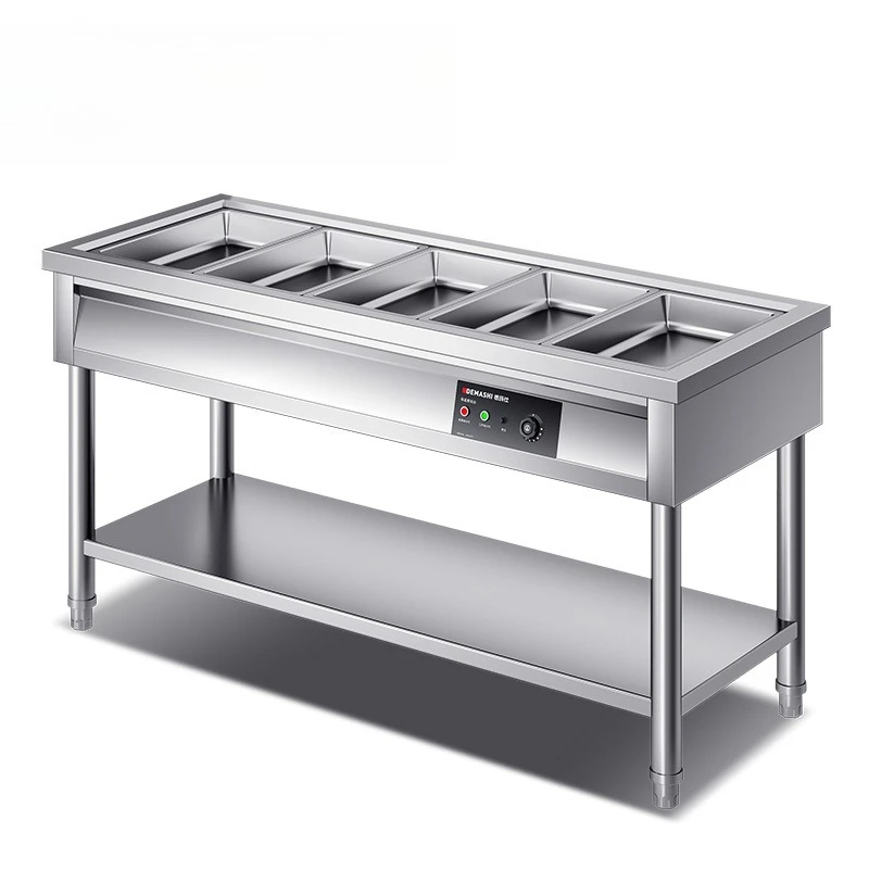 

Commercial thermal insulation sales table fast food truck, thermal insulation soup pool vegetable table