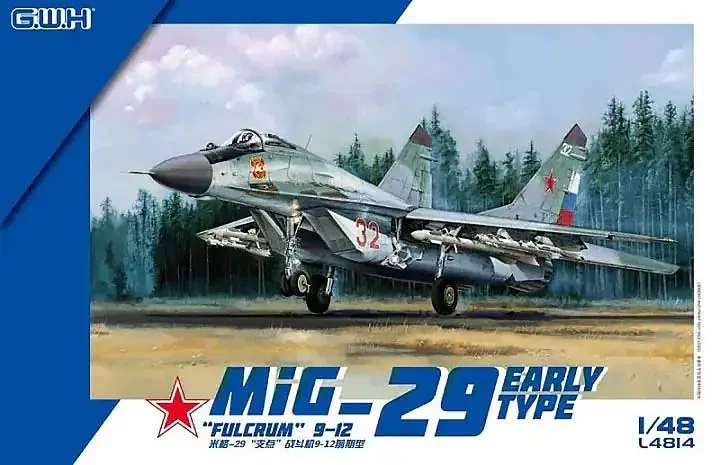 Great Wall hobby Kit de modelo de ensamblaje de plástico L4814 Fuerza Aérea Rusa MiG-29 Fulcrum Fighter 1/48