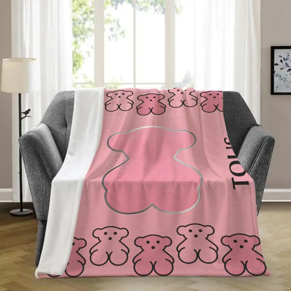 

Spanish Bear Throw Blanket Aesthetic Art Flannel Blanket Portable Home Travel Camping Sofa Picnic Thickening Flannel Blanket