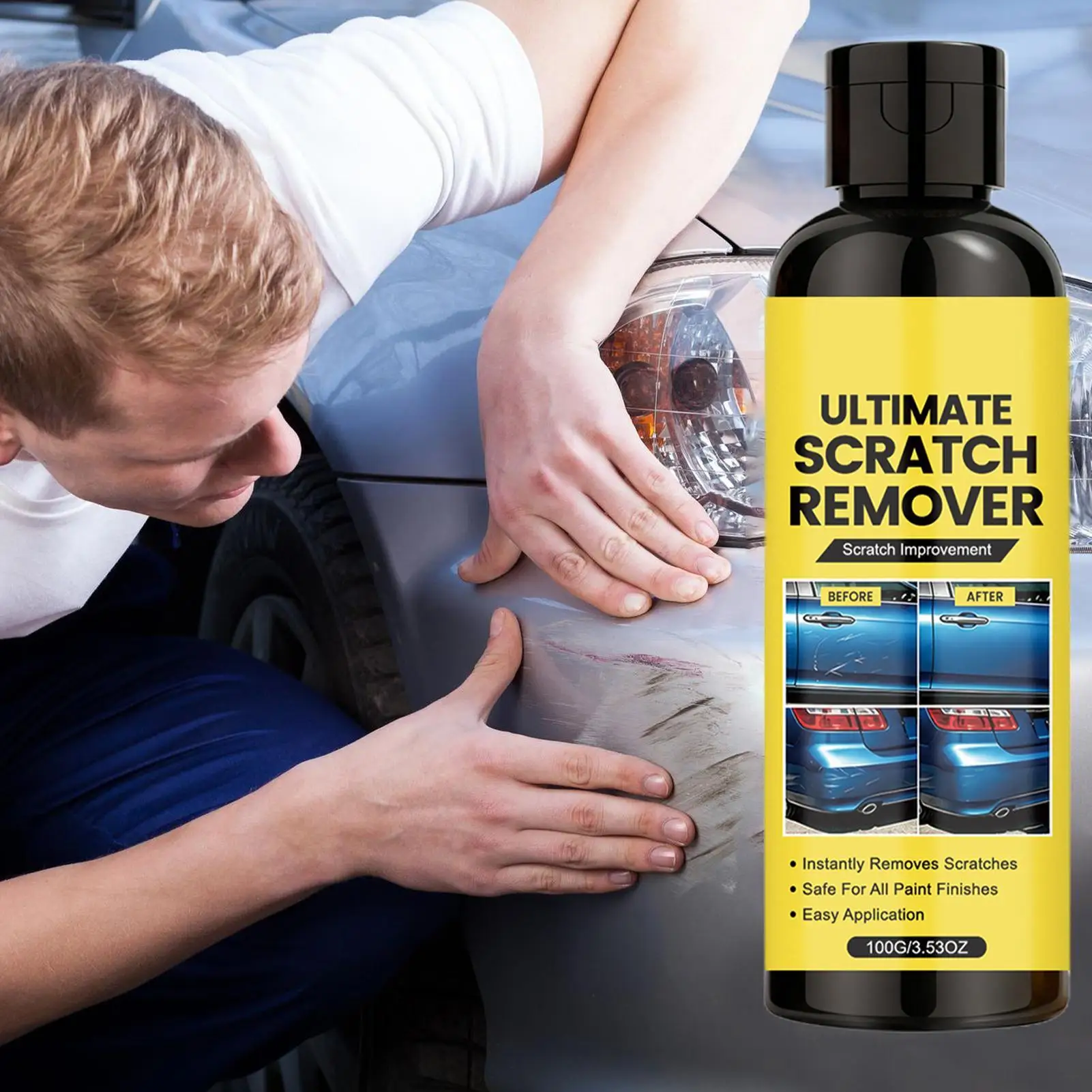 Car Scratch Remover Universal Polishing Buffing Compound Car Paint Restorer for All Vehicles Sedan SUV Detailing Restoration