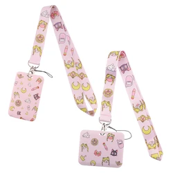 LX903 Beautiful Girl Lanyard ID Campus Card Badge Holder Phone Rope USB Pendant Neck Strap Lariat DIY Cartoon Hang Rope Gifts