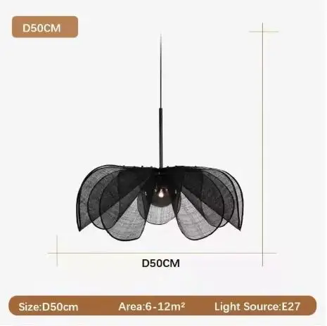 Winfordo Japanse Wabi Sabi Bloem Kroonluchter Franse Stof Moderne Plafond Hanglampen Home Decor Verlichting Hanglamp