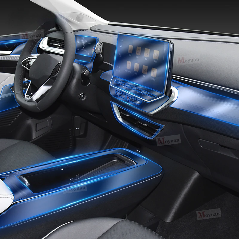 

Для Volkswagen ID.6 X 2021-2022 панель коробки передач навигационный экран автомобильный интерьер защитная пленка из ТПУ наклейка против царапин
