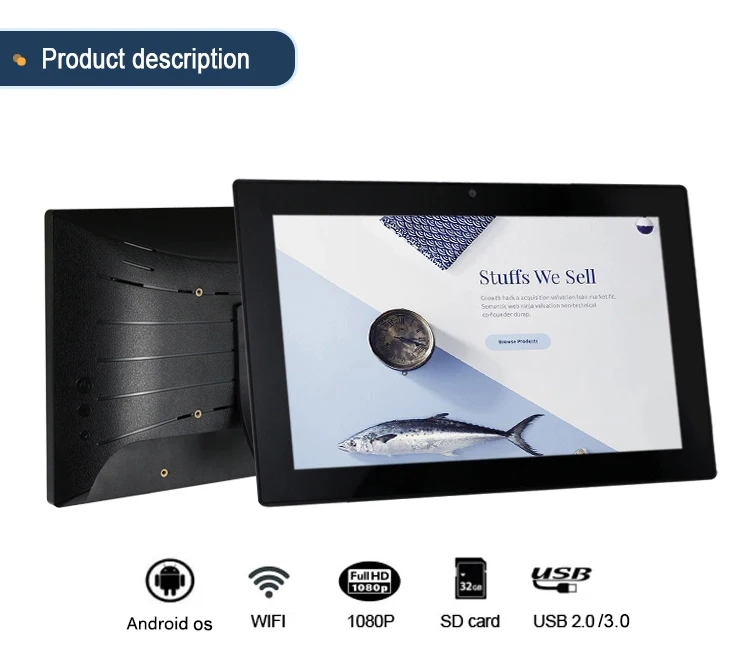 2GB RAM 16GB Storage Android 11.0 Quad-Core Processor Android Tablet 18.5-Inch with 1920 IPS Touch Screen 5G Wi-Fi 4G Network