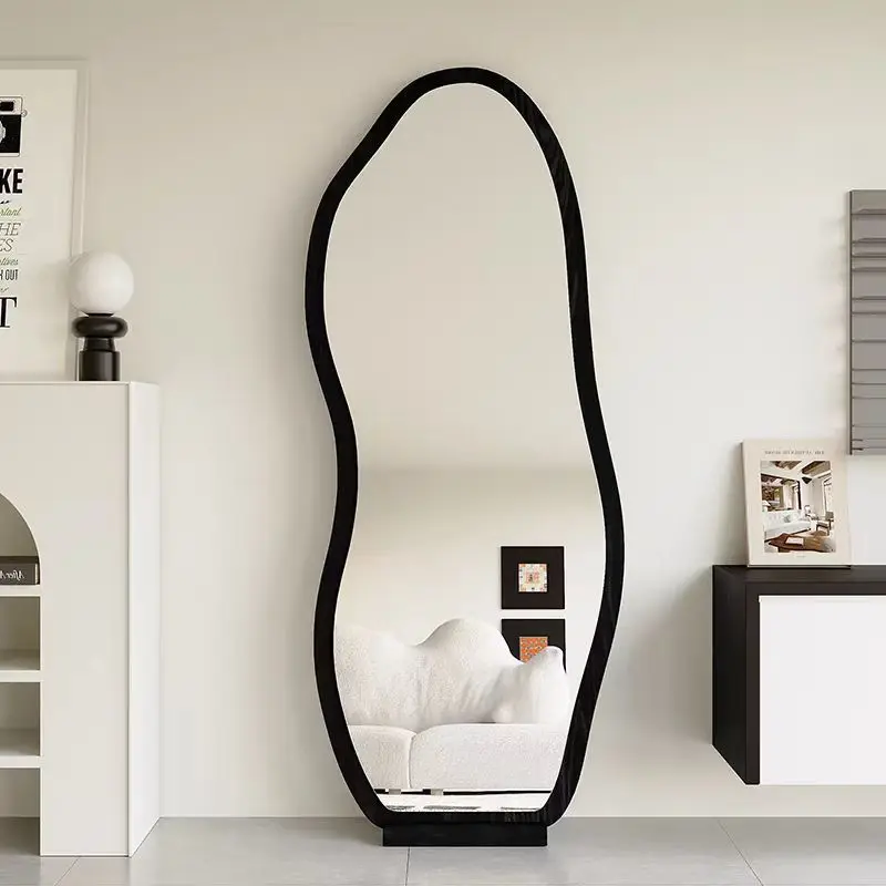 

Medieval style large mirror full-body mirror home dressing wall-mounted special-shaped dressing floor-to-ceiling