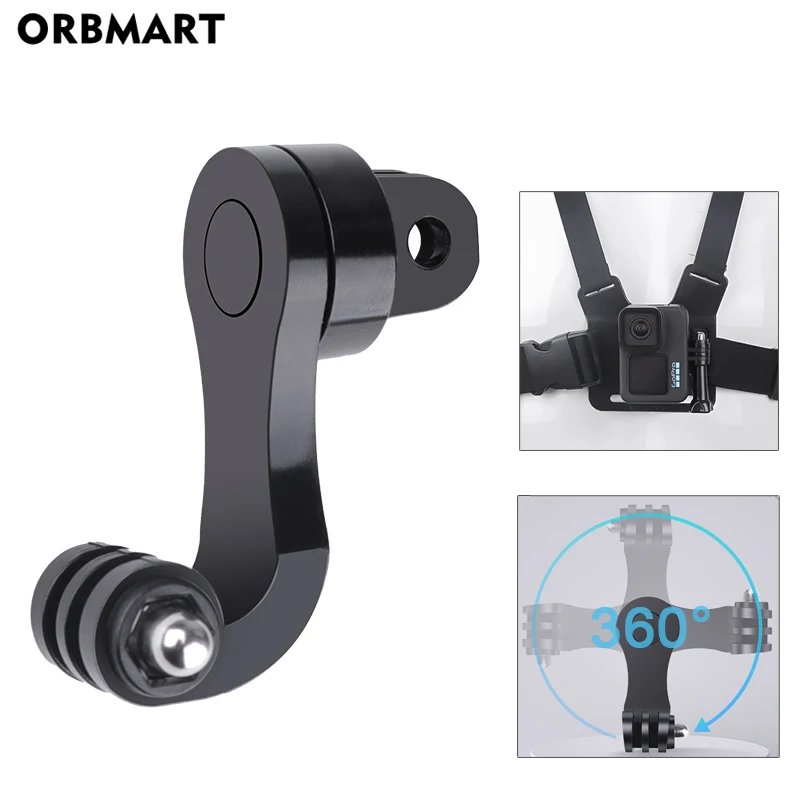 360 °   Adapter wspornika pionowego do kasku motocyklowego GoPro Hero 11 10 9 Yi DJI SJCAM Uchwyt do montażu na podbródku Akcesoria do kamer