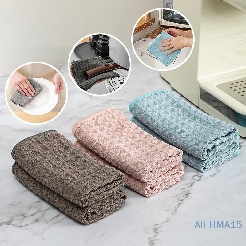 Micro Waffle Bar Towels Super Absorbent Coffee Bar Machine Cleaning Cloth Towel Household Cleaning Towel Barista Rag