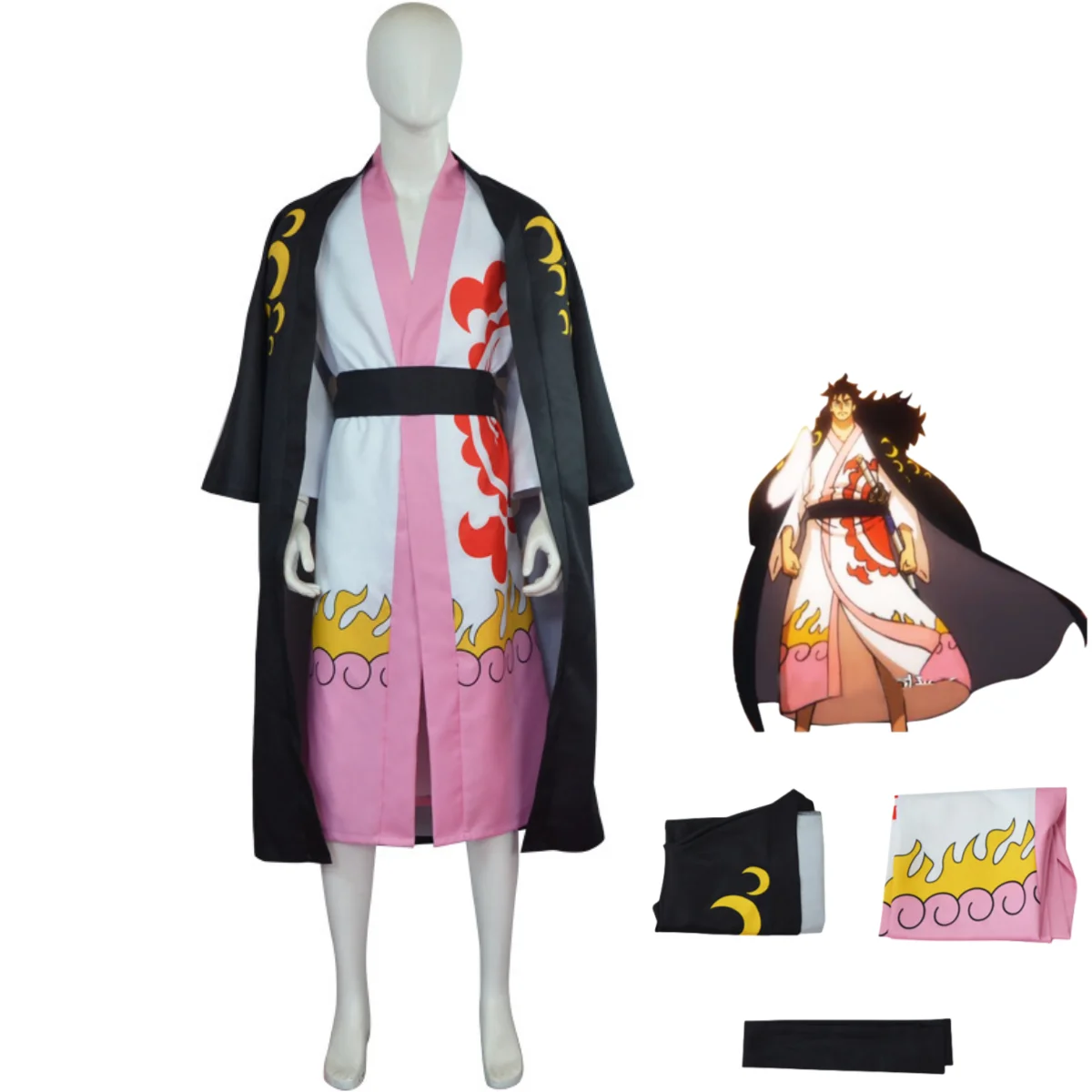 

Anime Wano Kuni Country Kozuki Momonosuke Cosplay Costume General Printing Kimono Cloak Adult Man Halloween Carnival Suit