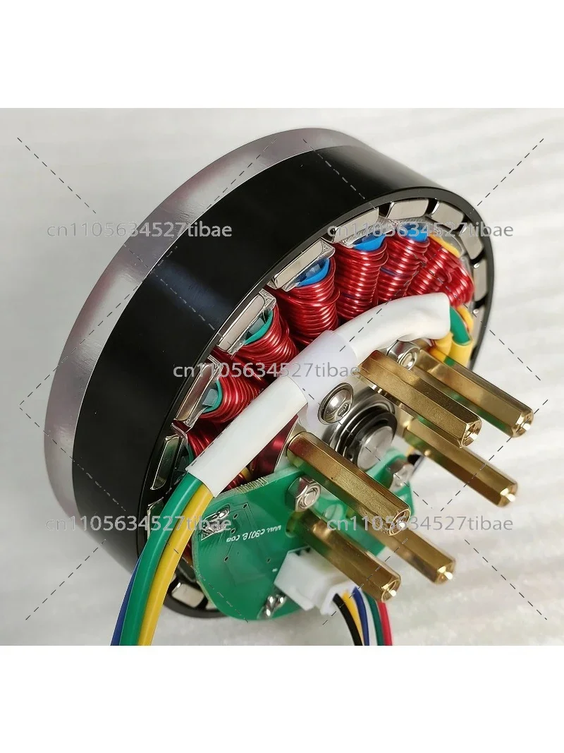 100W Permanent Magnet Three-Phase Brushless DC Motor Disc 18N20P 24V with Hall Sensor for Industrial Use