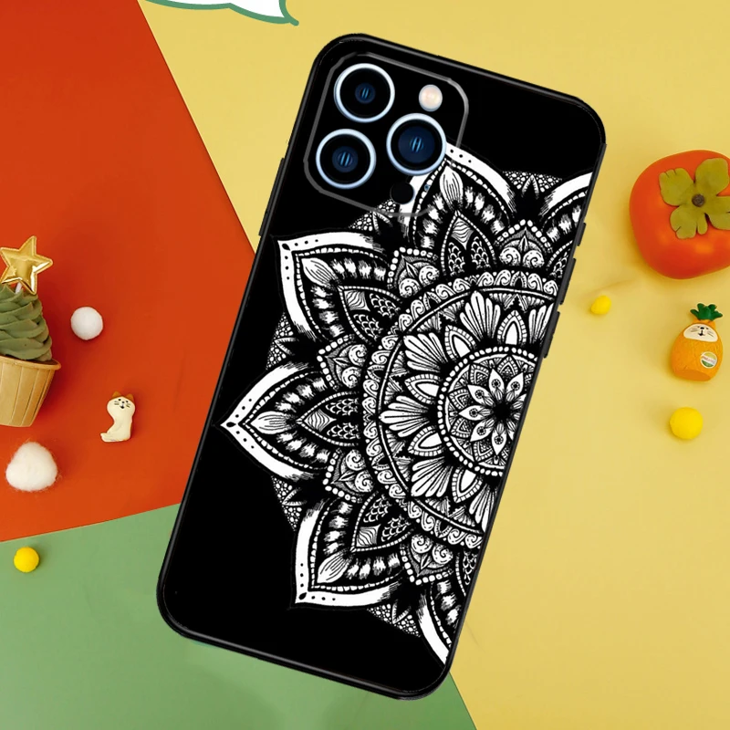 Eleganckie etui Mandala Floral Design Case dla iPhone 14 13 12 11 15 16 Pro Max Mini X XR XS Max 8 7 14 15 16 Plus Cover Funda — zdjęcie 6