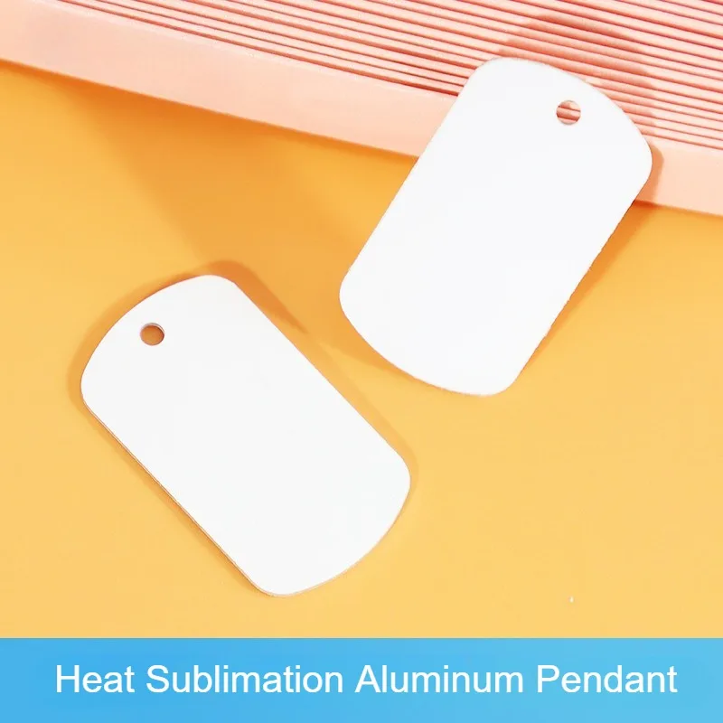

Heat Sublimation Aluminum Hang Tag Heat Transfer Printing Blank Pendant Necklace DIY Personalized Pet Accessories Decoration