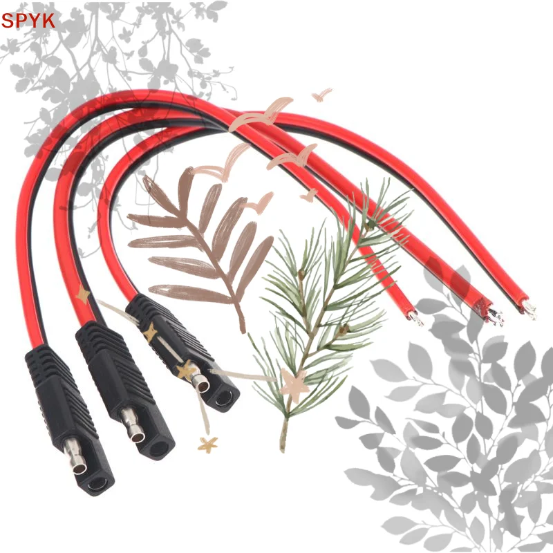 SAE Power Lead 10/12/14AWG Electrical: Connector Flame Retardant Wire Motorcycle Battery Solar