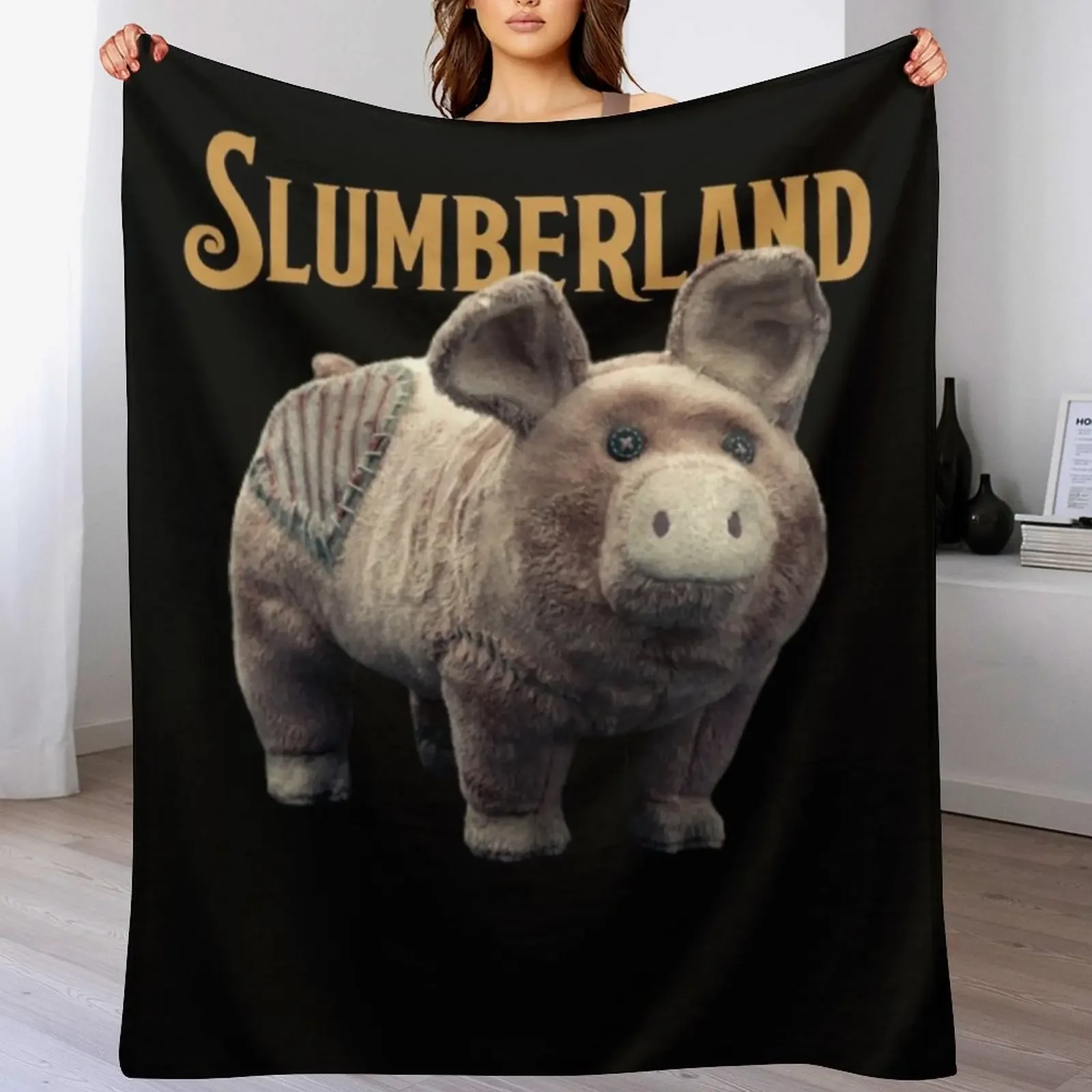 

slumberland pig Throw Blanket Nap Warm Soft for sofa Blankets