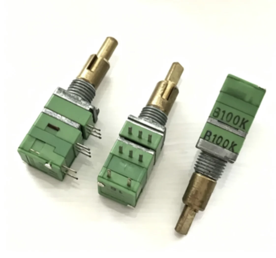 Taiwan ALPHA RD912DSF Car Amplifier Dual Shaft Dual Gang Potentiometer with Switch Dual Gang B100K 1pcs