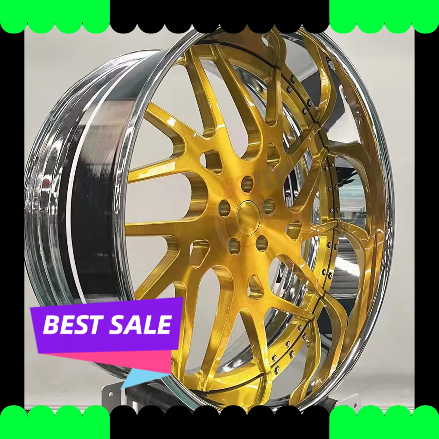 

Hot-selling Forged Deep Lip Forged Wheels Brush Gold Wheel 26 Rims 2 Pieces Forged Alloy Wheels Concave Wheels