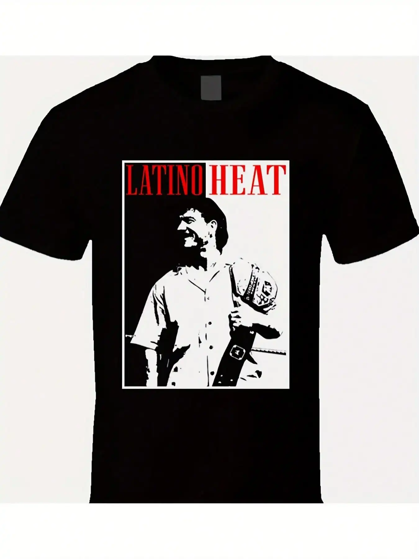 

Eddie Guerrero Latino Heat Pro Wrestling Legend Scarface Style T Shirt Gift for Men, Tops for Men 230g