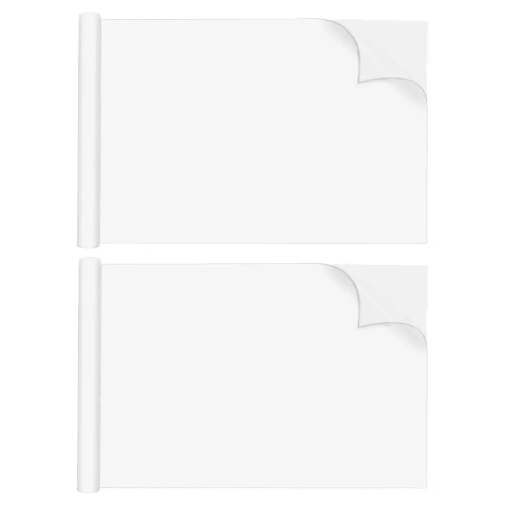 2 Rolls Static Cling Whiteboard Sticker Dry Erase Reusable Pp Material For Wall Home Use Whiteboard Sticker Roll