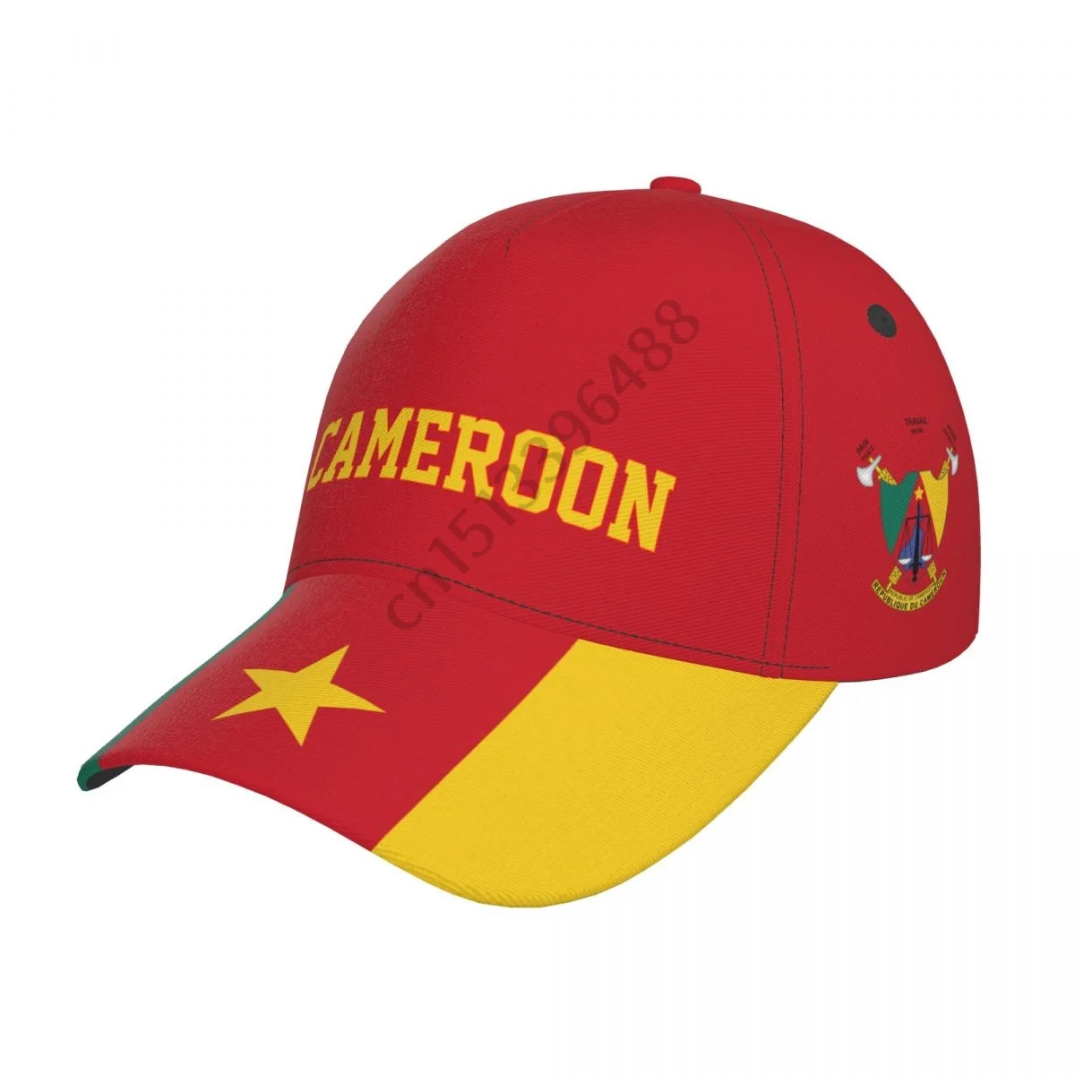 Cameroon Country Flag Soccer Hats Sun Baseball Cap Breathable Adjustable Men Women Outdoor Fishing Hat