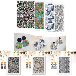 Black White Leopard Pattern Polymer Clay Watercolor Transfer Paper Pottery Earrings Jewelry Soluble Disposable Sticker Tools