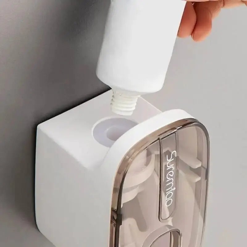 Automatic Toothpaste Dispenser Wall Mounted Lazy Toothpaste Squeezer Toothbrush Holder Bathroom Accessories