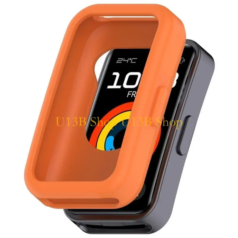 Cubierta protectora caja silicona suave U13B para banda 8/9 Smartwatch Scratch Resistente a mitad carcasa del