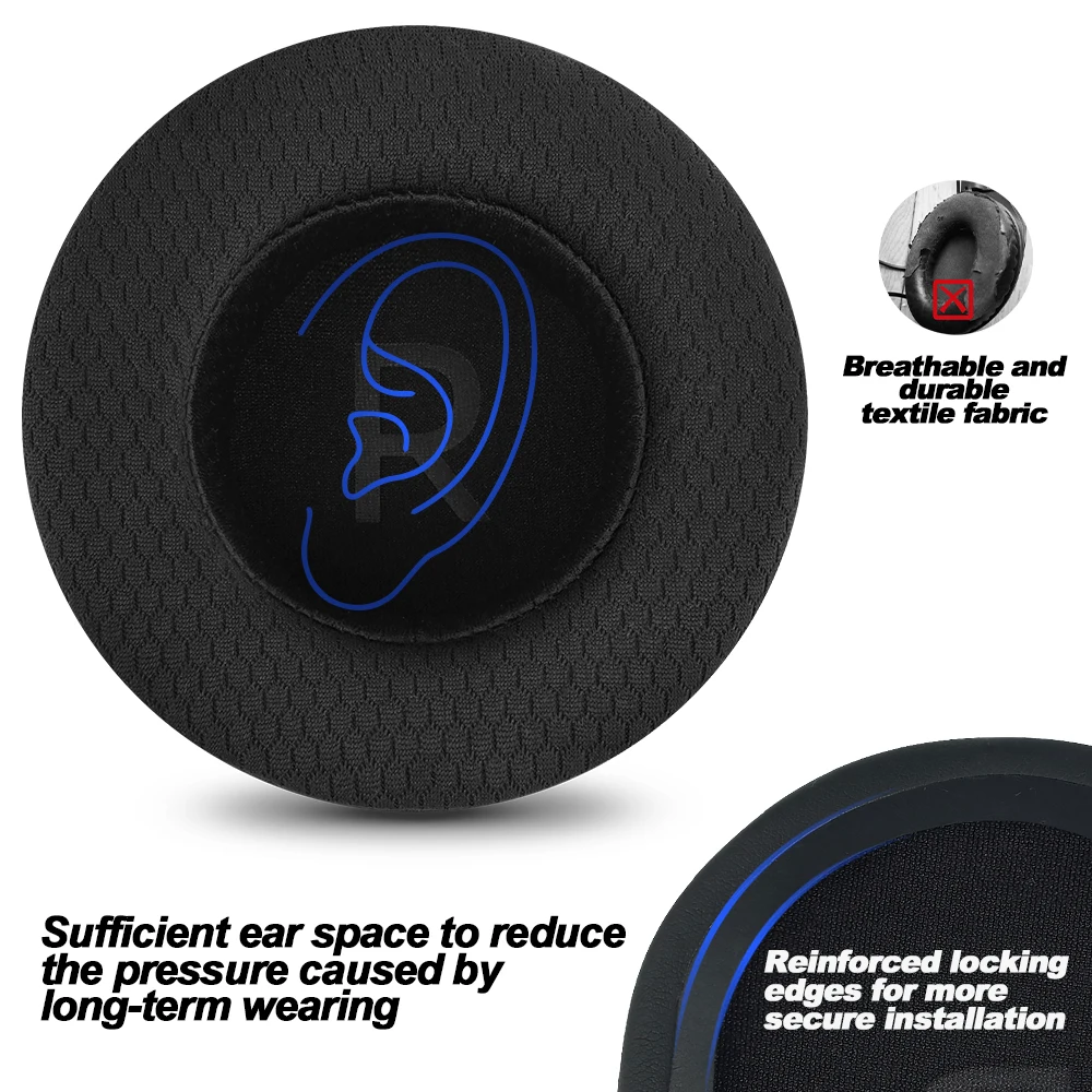 Earphone Pads for Samson SR850 SR950 85 95 Replacement Earpads Headphones Mesh Cloth Memory Covers Sponge Soft Protein view 3