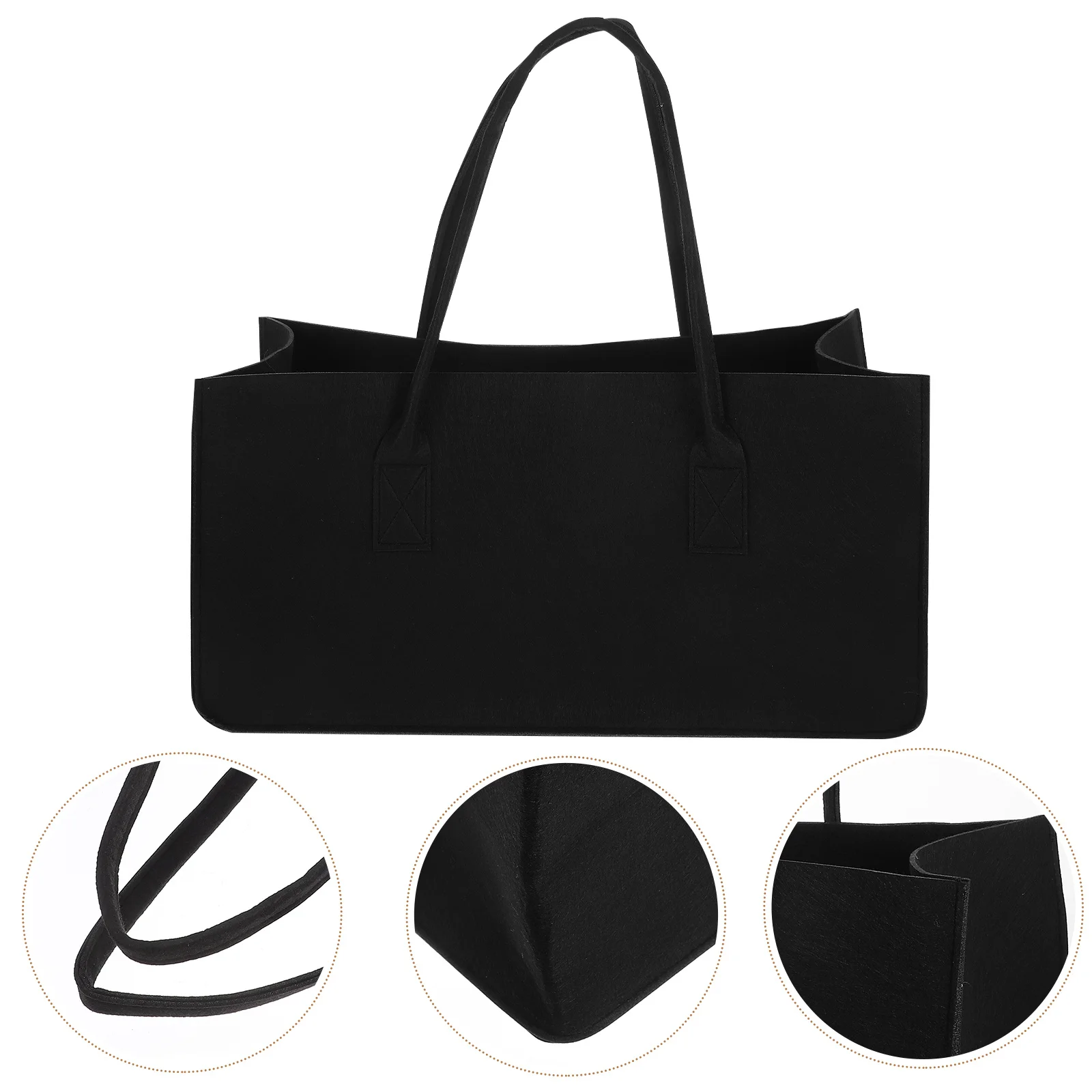 

Felt Storage Bag Heavy Duty Log Tote For Firewood Outdoor Garden Tools Camping Picnic Foldable Large Capacity Storage Bag