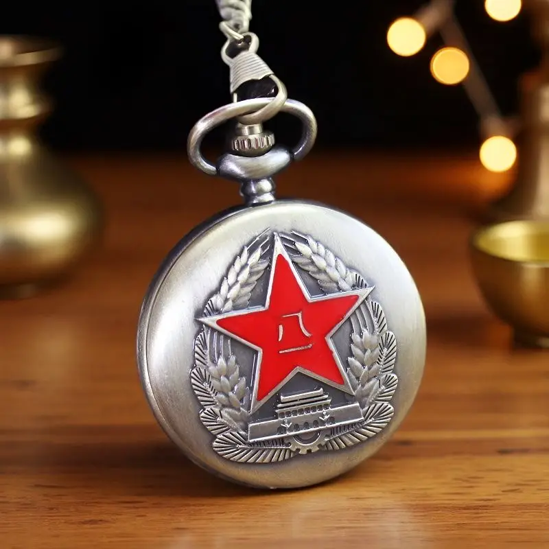 الصين الهدايا التذكارية الجد العتيقة Steampunk خمر غطاء الوجه الكبير ساعات الجيب الكوارتز قلادة قلادة على مدار الساعة للرجل المرأة