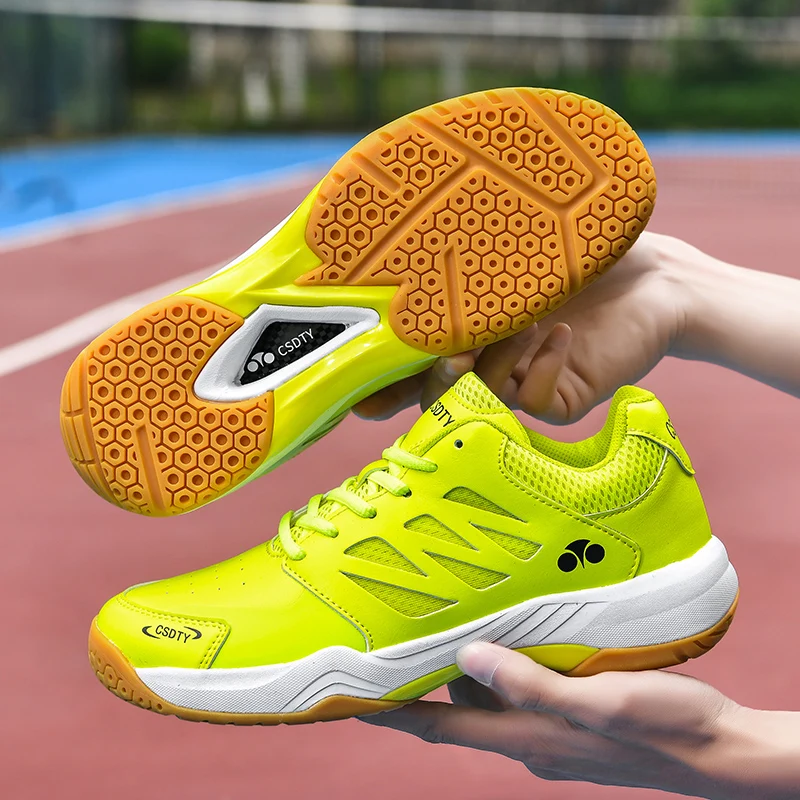 Professional Badminton Shoes Men Women Anti-Slip Training Tennis Shoes Breathable Unisex Athletic Sneakers