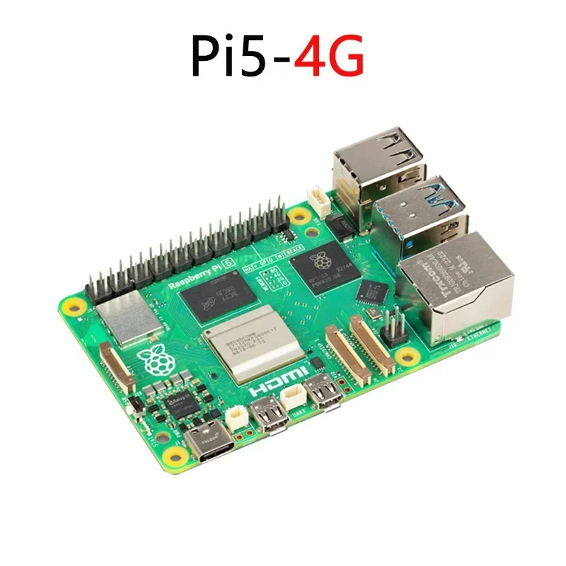 Framboesa Pi5 Modelo B, Original, Em Stock, 4GB, 8GB, 64-bit, 2.4 GHz, 800 MHz