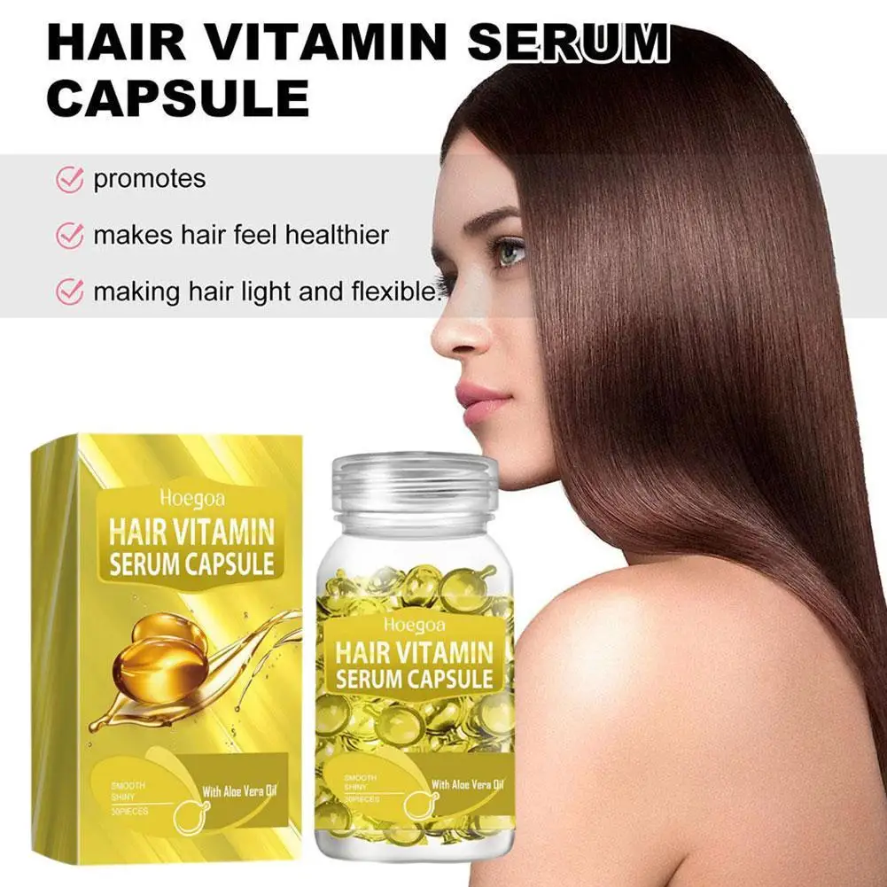 30 capsules Morocco Argan Vitamin Oil For Hair Care Essence Repair Damaged Improve Split Hair Treatment Products