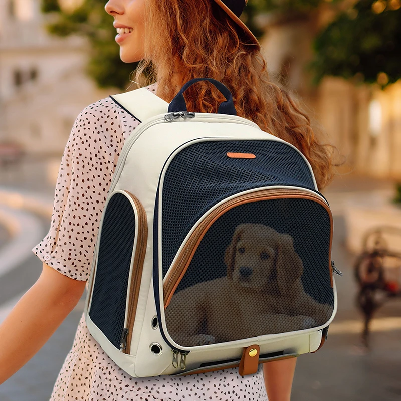 

Large Outdoor Dog Cat Puppy Breathable Mesh Pet Strap Backpack Travel Supplies
