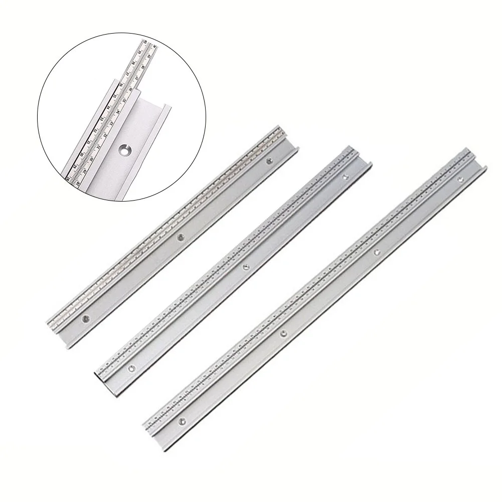 Sturdy 45 Type T Slot Miter Track Crafted from Aluminum Alloy 40cm for Router Tables and Bandsaws with Scale Slot