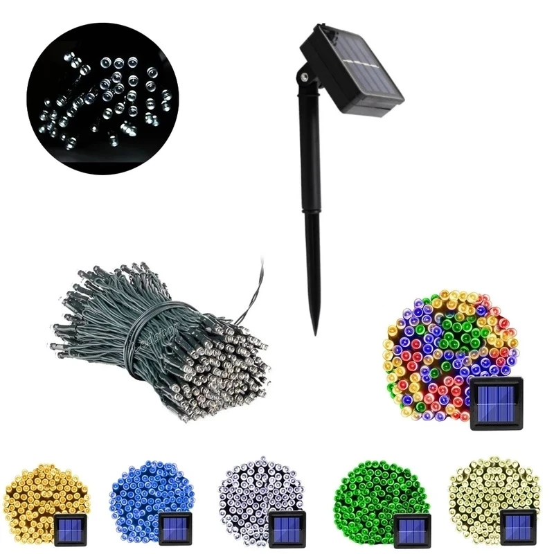 

Christmas Solar String Lights LED Fairy Lights Waterproof Outdoor Wedding Decoration Valentine's Day Party Garden Decoration