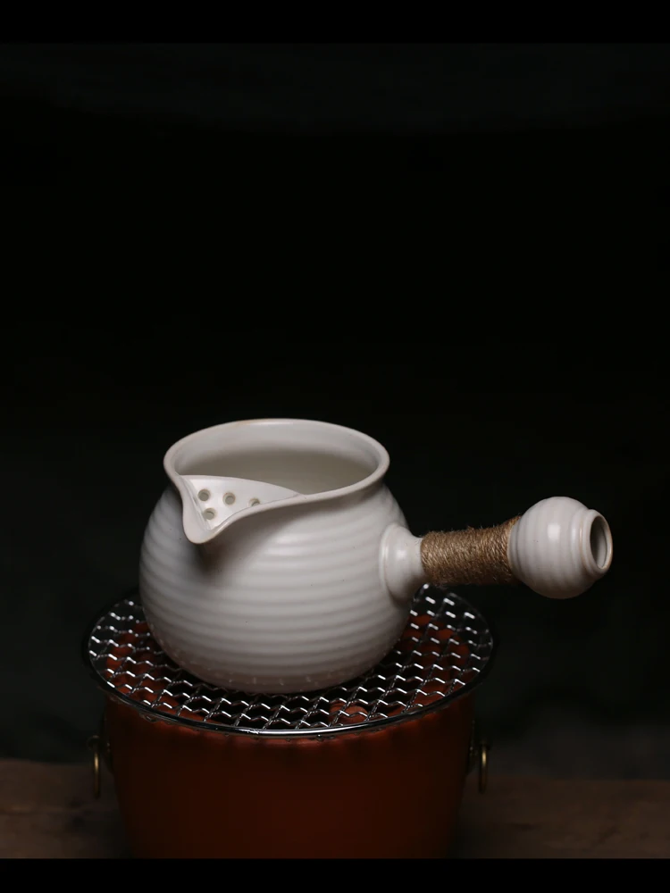 Pots, TeapoTs, HigH-temperature Resistant CeramiCs, Glazed Thermal Power CeramiC Furnaces, Boiled Flower Tea, White