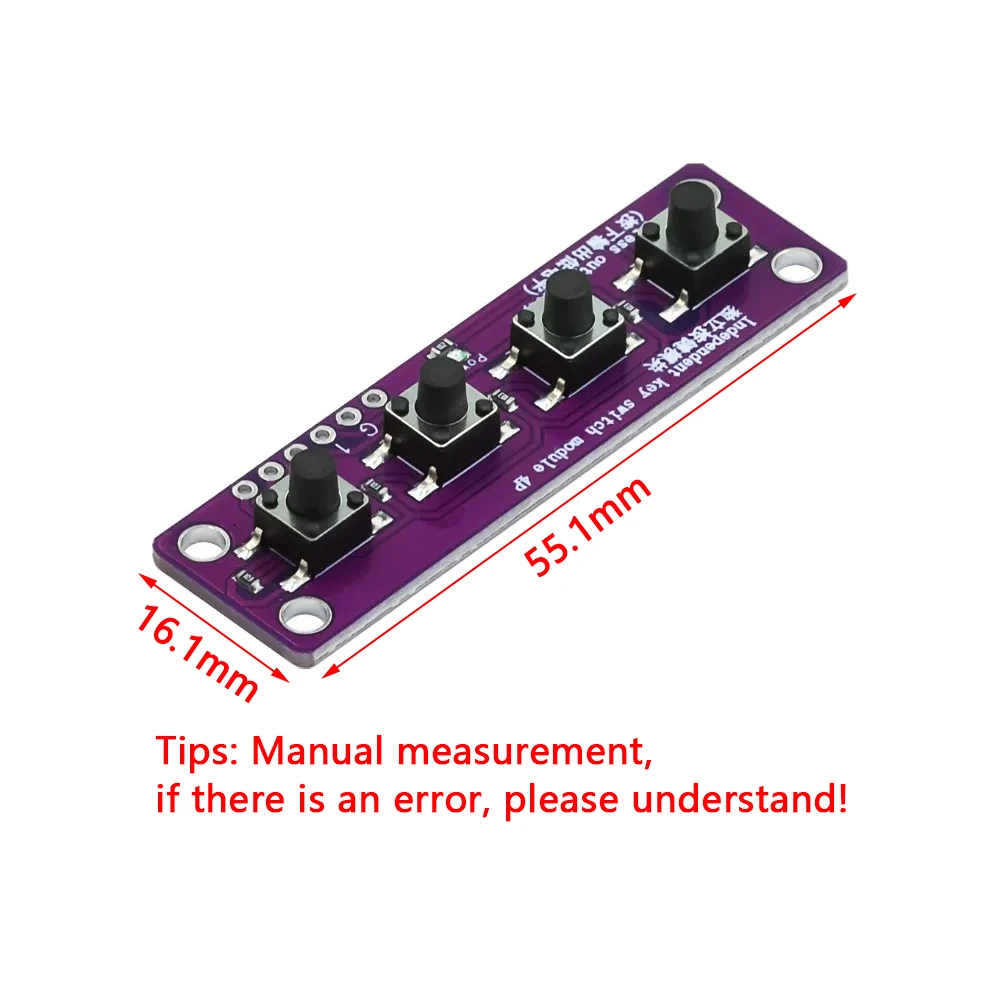 Touch four button switch module compatible with Arduino development board sensor Raspberry PI 51 MCU suite