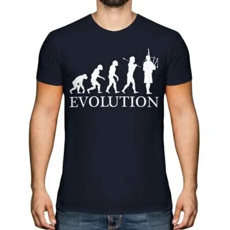 Evolution Of Man Player Pipes Men's T-Shirt Top Musician Gift