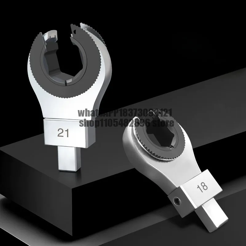 Torque wrench plug-in open ratchet head 9 * 12 interface high precision industrial grade torque wrench accessories