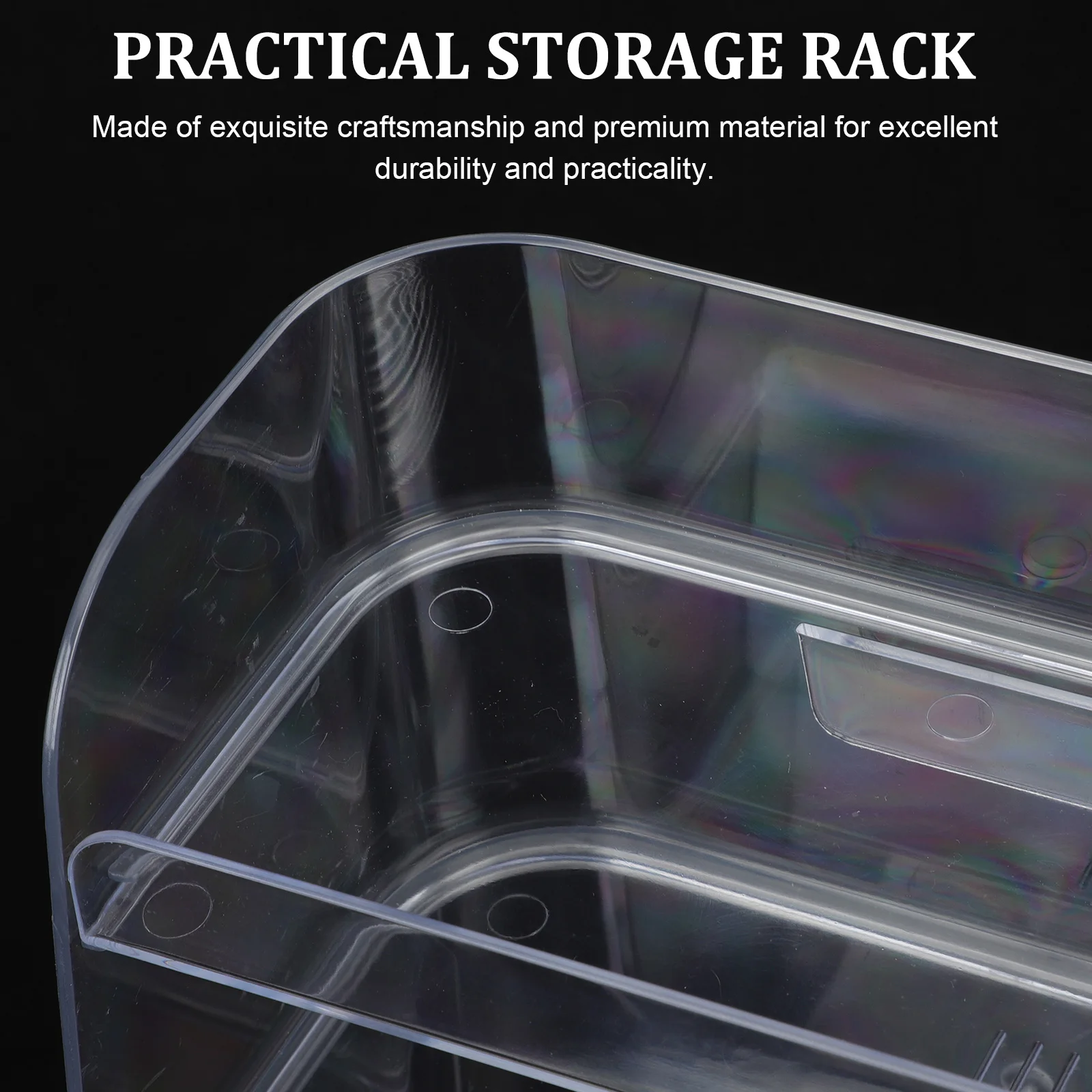 

Clear Makeup Vanity Storage Holder Desktop Rack Durable Plastic Skincare Organizer Bathroom Counter Organizer Reusable