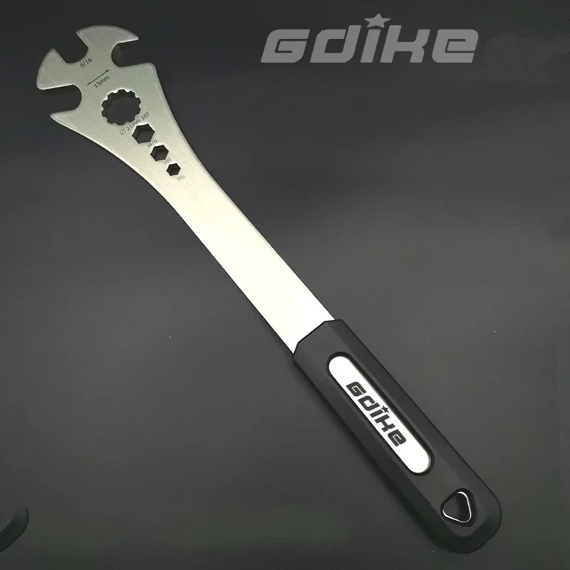 GDIKE Mountain Bike Extended Pedal Wrench EIEIO SPD Pedals 9/16 15mm Open End Spanner For SHIMANO Bicycle Repair Tools